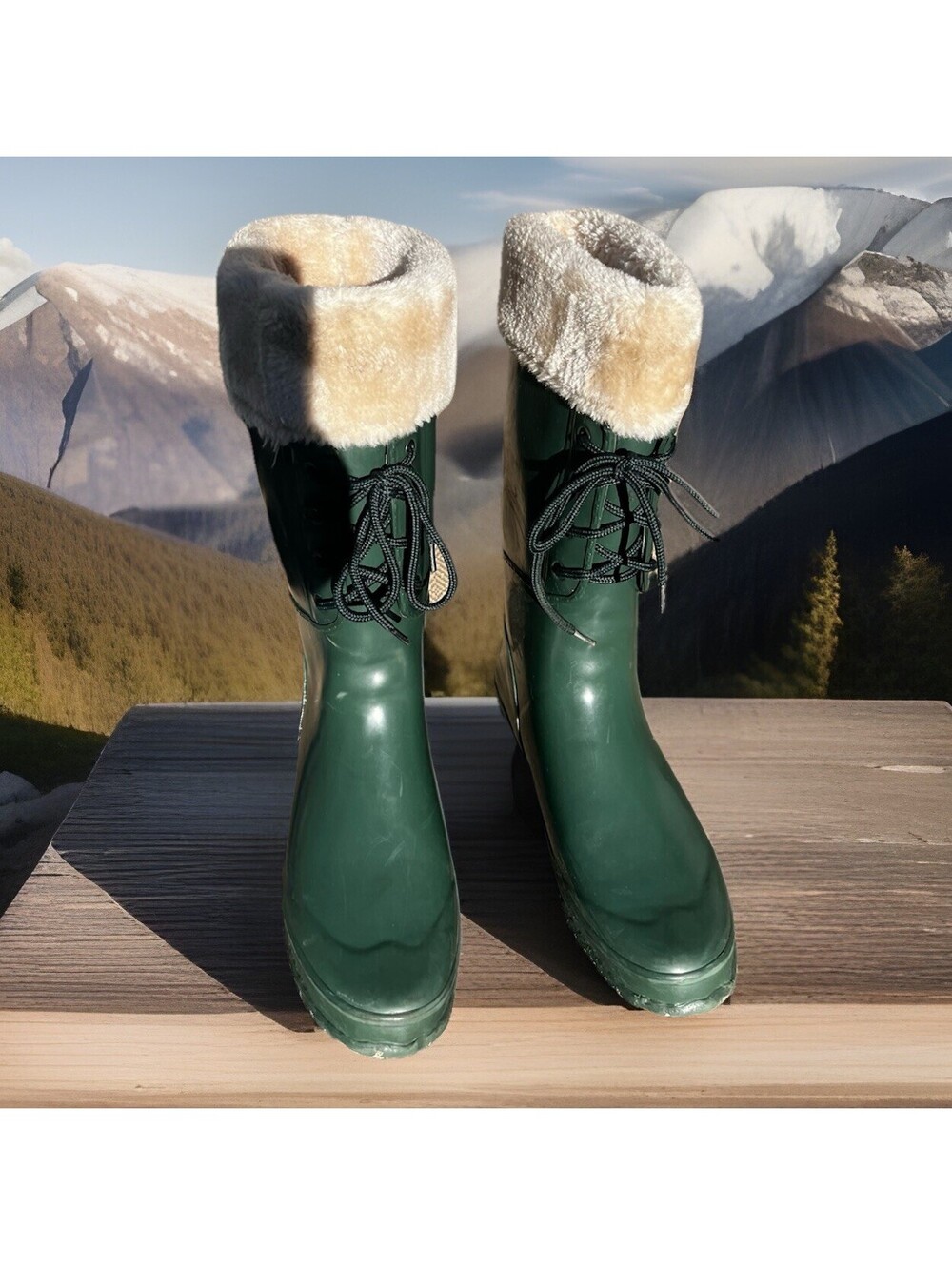 The Original MUCK Boots True Vintage Tall Fur Lined Boot Sz 9